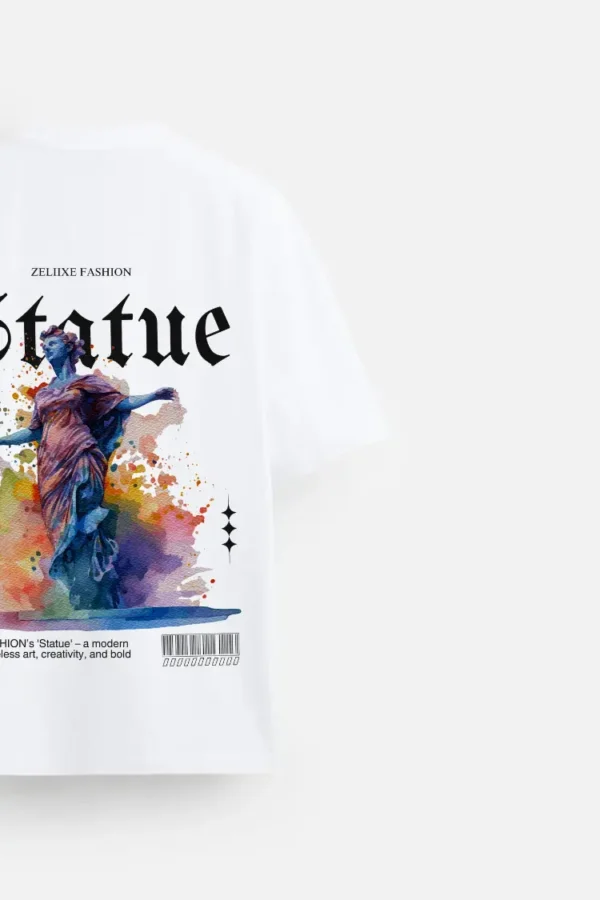 Statue of Boldness – Art in Motion Tee - Image 4